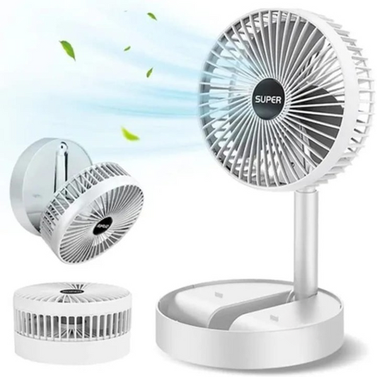 Rechargeable Portable Telescopic Folding Table Fan โ 3-Speed Adjustable Desk Fan