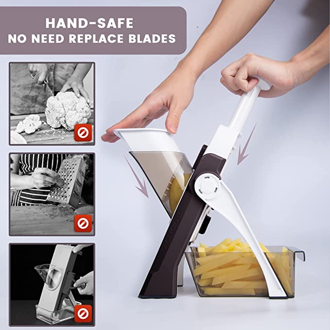 5 in 1 Mandoline Vegetable Cutter & Fruit Dicer – Premium Quality Multi Slicer