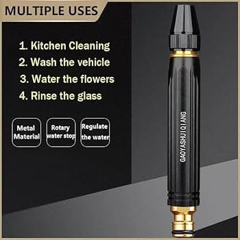 High Pressure Metal Body Adjustable Nozzle Water Spray Gun | Versatile Tool For Garden & Cleaning